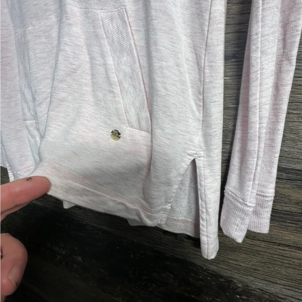 Lilly Pulitzer Luxletic Pink Relaxed Tie Front Hoodie - Picture 5 of 8